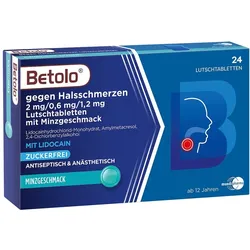 Betolo gegen Halsschmerzen Lutschtabletten Minze