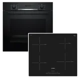 Bosch Backofen Teleskopauszug mit Induktionskochfeld - autark, 60 cm Touch Control - Schwarz