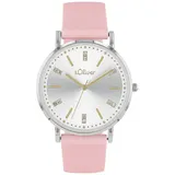 s.Oliver Quarzuhr Analog, mit Silikon Armband, Silber, 3 bar Wasserdicht, Kommt in Uhren Geschenk Box