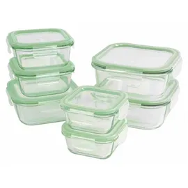 classbach Frischhaltedose rechteckig transparent 1,04 l 7-teiliges Set