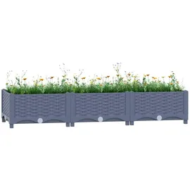 vidaXL Hochbeet 120x40x23 cm Polypropylen