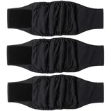Amaliy Windeln für Männliche Hunde (3-er Packung) - Waschbare Hundewindeln Hund Bauchband (M(Taille: 42-50cm))