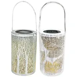 Hti-Living Solarlaterne Blätter/Baum, 2er Set Luna