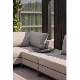 Woood Gartenecksofa Sicilie - Aluminium & Outdoor-Stoff Taupe, Links