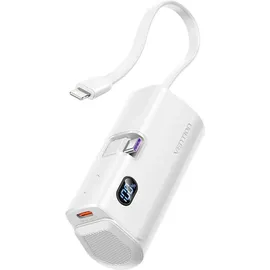 Vention Powerbank Vention LED display 4800mAh 22.5W FHQW0 (white) - Weiß