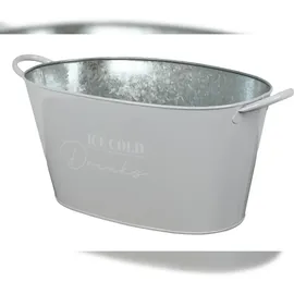 Buri Zinkwanne Ice Cold Getränkekühler Getränkewanne Pflanzgefäß Blumenkübel Deko