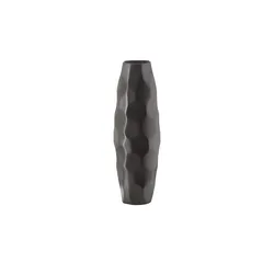 Vase   , schwarz , Aluminium , Maße (cm): H: 36  Ø: 11