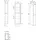 Geberit iCon Hochschrank 24 x 48 x 180 cm Weiß Holz