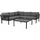 Brafab Weldon Loungeset Aluminium schwarz