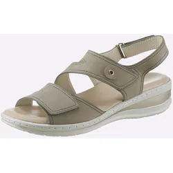 Sandalette, Damen, Gr. 36, grün (schilf), Veloursleder, sportlich, Schuhe