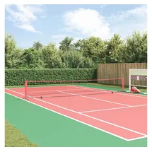 vidaXL Tennisnetz Schwarz und Rot 595 x 90,5 x 87 cm Polyester