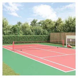 vidaXL Tennisnetz Schwarz und Rot 595 x 90,5 x 87 cm Polyester