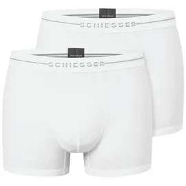 SCHIESSER Trunk Cotton Flex Boxershorts Weiß 9 2er Pack