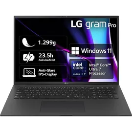 LG gram Pro 17 2024 Intel Core Ultra 7 155H 16 GB RAM 1 TB SSD Intel Arc Graphics Win11 Home