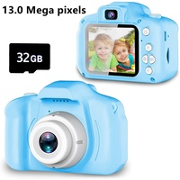 autolock Kinderkamera,HD-Digitalvideokameras(mit 32 GB SD-Karte) Kinderkamera (13.2 MP, WLAN (Wi-Fi), Geburtstagsgeschenke für Jungen im Alter von 3-9 Jahren) blau