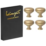 heimzeit Möbelgriff heimzeit Möbelknöpfe Rund gewölbt (Set, 4-St), für Schubladen, Türen und Kommoden, inkl. Schraube