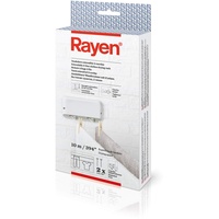 Rayen | Ausziehbarer Wäscheständer 2 Seile | Wandmontierter Wäscheständer | Automatisches Rückzugssystem | Inklusive Stollen, Schrauben und Haken | Ausziehbar bis zu 15 m.