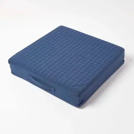 Homescapes Sitzkissen 50 x 50 x 10 cm blau 1 St.