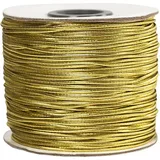 Create Craft 41047 Elastische Schnur, 1 mm, goldfarben, 100 m