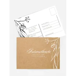 Antwortkarten für Ihre Feier selbst gestalten mit Spruch und Fotos im Onlinedesigner bei Meine-Kartenmanufaktur.de