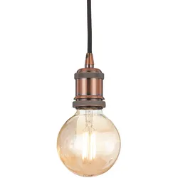 Ideal Lux Retro-Pendelleuchte FRIDA, E27max. 60W, Kupfer antik / Schwarz IDEA-122106