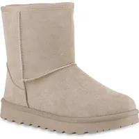 VAN HILL Damen Winter Boots Stiefeletten Bequeme Schuhe 216507 Beige, 37 - 37