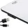 Adler AD 3177WB Küchenwaage Digital 10 kg, Elektronische Haushaltswaage mit Tara Funktion, USB-C aufladbar, Präzisionswaage zum Kochen und Backen, Glaswaage, Weiß