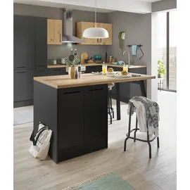 BASIC by Balculina Kochinsel Turin 150 x 91 x 90 cm Schwarz