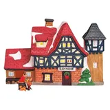 Wurm - Miniaturhaus, Alter Bahnhof aus Porzellan, B20 x T9 x H13 cm, Klassisch, Realistisch, 1:24, für Erwachsene, ältere Kinder, Modellbauer, Architekturinteressierte, Fantasy-Fans, All Ages, Unisex