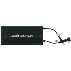 Securit® Lithium‐ionen Akku‐Pack – Wiederaufladbar – Schwarzes Kunststoff – 36 h Laufzeit – Für LED