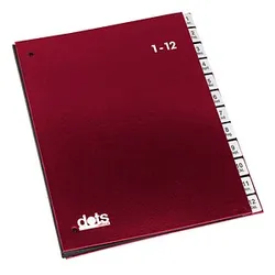 dots Pultordner 1-12, Jan.-Dez. rot