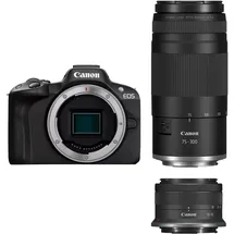 Canon EOS R50 schwarz + RF-S 18-45 mm + RF 75-300 mm