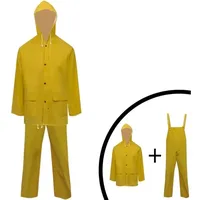 vidaXL Regenanzug Unisex Gelb XL