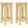 vidaXL Barhocker 2 Stk. Massivholz Kiefer