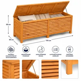 MuCoLa Auflagenbox 170 x 50 x 58 cm Beige