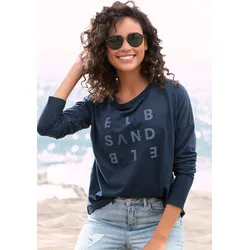 Longsleeve »Ingiara«, mit Logodruck vorne, Langarmshirt, sportlich-casual, Gr. XL (42), marine, , 68023126-XL