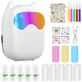 Tragbarer Mini-Thermodrucker, tragbarer Mini-Fotodrucker, tragbarer Fotodrucker, Bluetooth-Drucker und WiFi, für Notizen, Bilder, Fotos, Journal