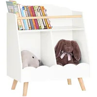 SoBuy Kinderregal KMB100 61 x 71 x 35 cm Kiefer massiv weiß