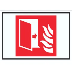 Brandschutztür Brandschutz Symbol Schild A0 (841x1189mm)