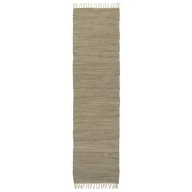 ib laursen Stilvoller Bodenläufer aus Baumwolle, 250x60 cm, grau