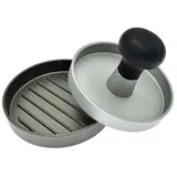 Dehner Hamburgerpresse Ø 11,3 cm Aluminium schwarz/silber
