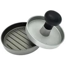 Dehner Hamburgerpresse Ø 11,3 cm Aluminium schwarz/silber