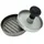 Dehner Hamburgerpresse Ø 11,3 cm Aluminium schwarz/silber