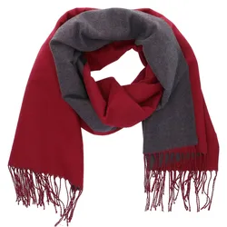 Antonio Damen Schal soft Cashmera double face  bordeaux/grau
