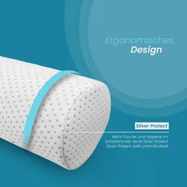 BestLivings Nackenstützkissen Silver-Protect 40 x Ø15 cm Weiß