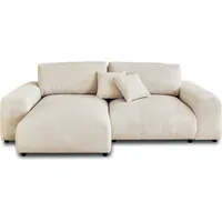 best mobilier Lisa Design Garance Ecksofa beidseitig montierbar 4-sitzer aus Cord Beige