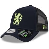 New Era Adjustable Mesh Trucker Cap - FC Chelsea navy - Schwarz