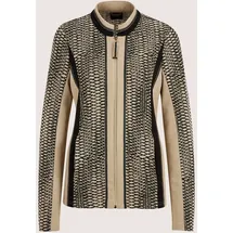Madeleine Moderner Businessblazer mit All-Over-Print in beige / schwarz), | Gr.: 36