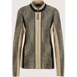 Madeleine Moderner Businessblazer mit All-Over-Print in beige / schwarz), | Gr.: 36