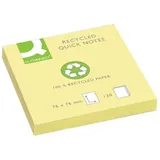 Connect Q-connect KF05609 Haftnotizen Recycling - 76 x 76 mm, gelb, quadratisch 5708029056095 Q-connect 100 Blatt